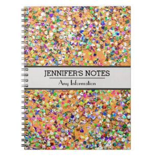 Caderno Espiral Multicolor Mosaic Modern Grit Glitter #9