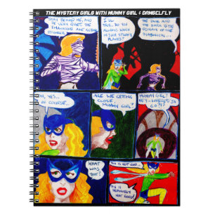 Caderno Espiral Mummy Girl & Damselfy Comic Book Art