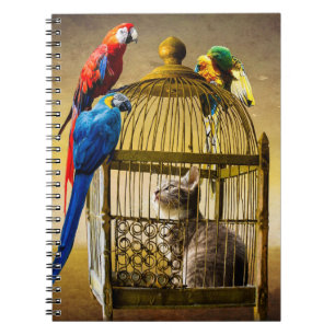 Caderno Espiral Mundo Inverso da Gaiola Dourada