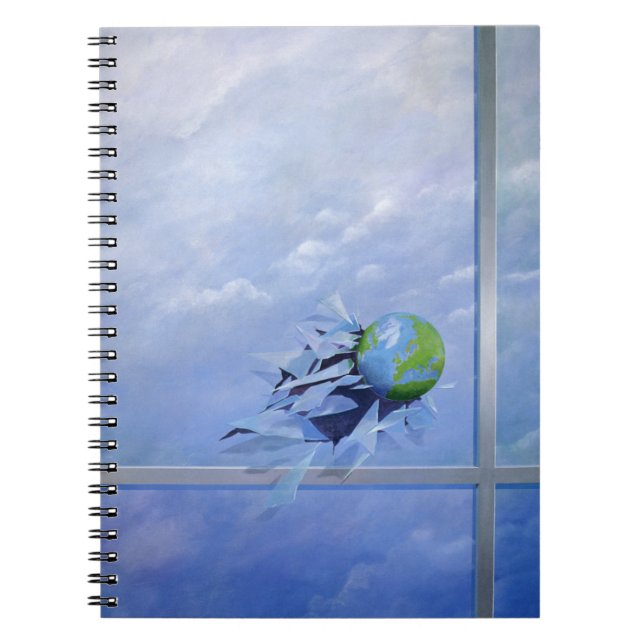 Caderno Espiral Mundo que quebra o vidro (Frente)