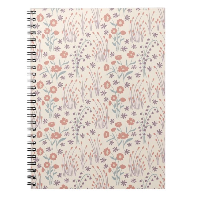 Caderno Espiral Murmurios de Flores Silvestres da Primavera (Frente)