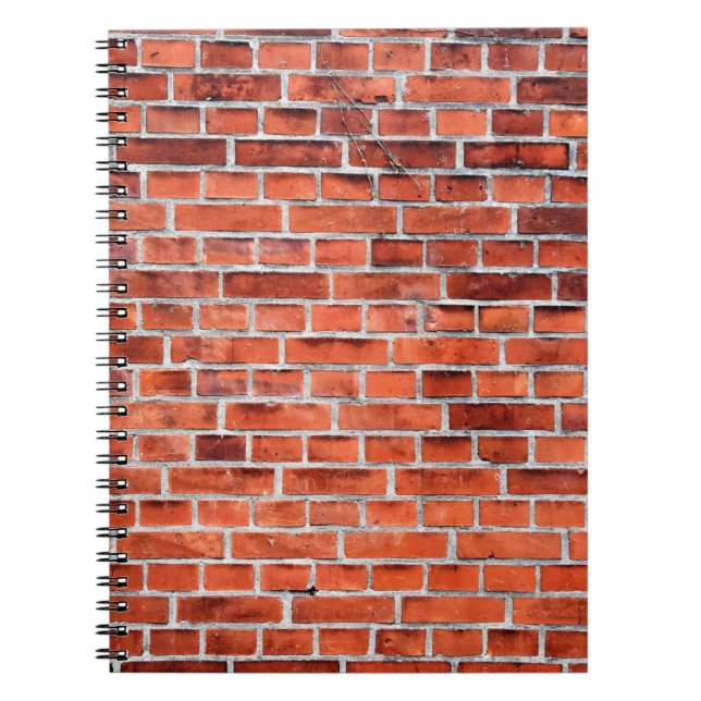 Caderno Espiral Muro de tijolo castanho (Frente)