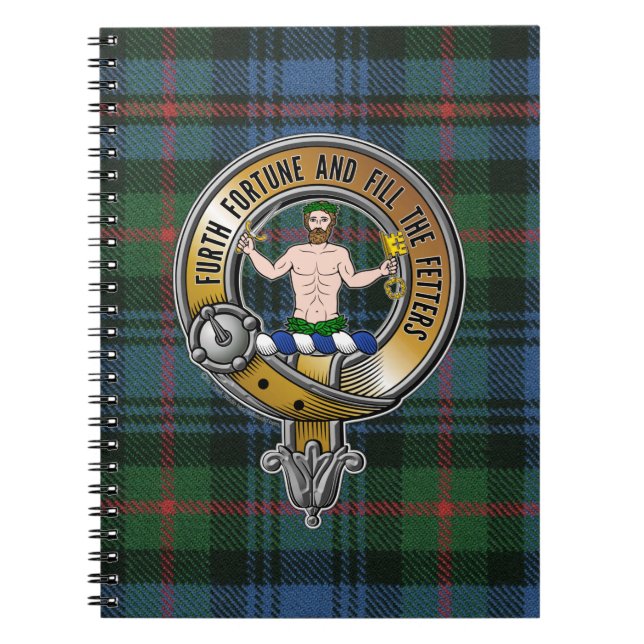 Caderno Espiral Murray Atholl Tartan & Crachá (Frente)