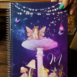 Caderno Espiral Mushroom Fantasy Magia Encantada Escola de Fadas