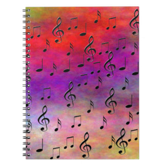 Caderno Espiral Music Instruments anota músicas de dança chaves de