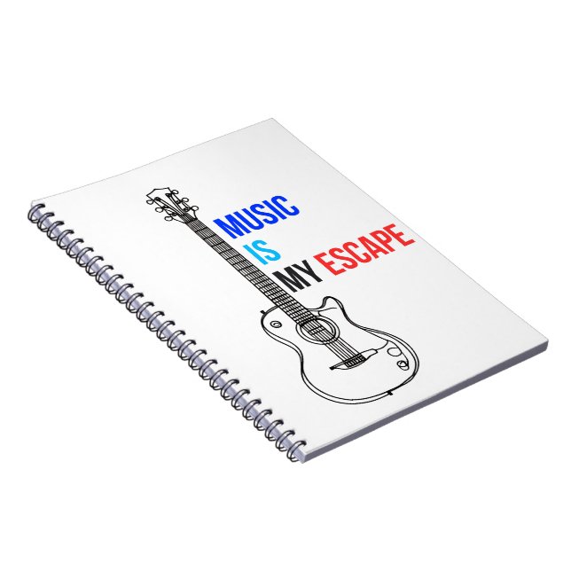 Caderno Espiral Music is my escape (Lado Direito)