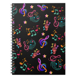 Caderno Espiral Música a cores