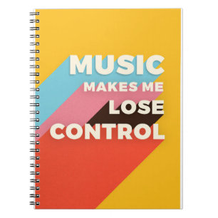 Caderno Espiral Música Arte Musica Me Torna Controle De Perder