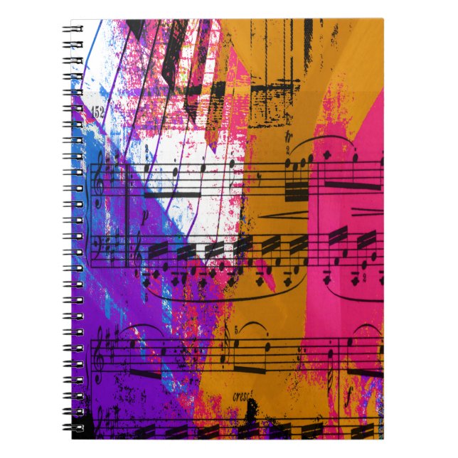 Caderno Espiral música, decor de piano (12) (Frente)