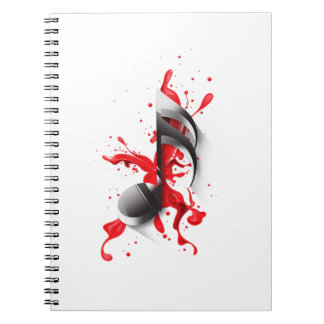 Caderno Espiral música é minha vida