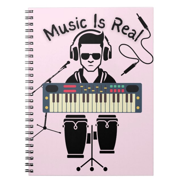 Caderno Espiral Música É Real (Frente)