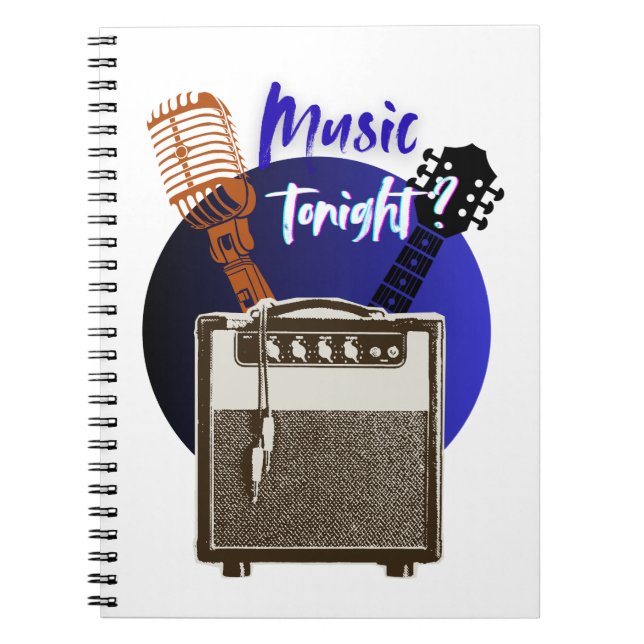 Caderno Espiral Música Esta Noite? (Frente)