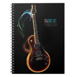 Caderno Espiral música guitare em