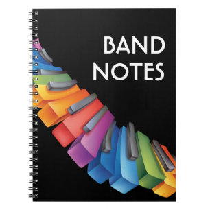 Caderno Espiral Música Legal Colorida do Teclado