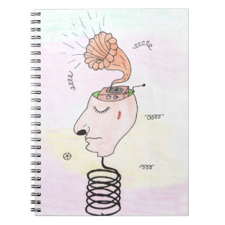 Caderno Espiral "Música na minha cabeça" Cartão postal