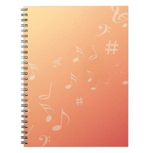 Caderno Espiral Música Peach
