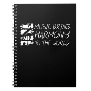 Caderno Espiral Música Traga Harmonia Para O Mundo