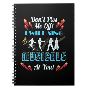 Caderno Espiral Musicais Não Me Ofendam