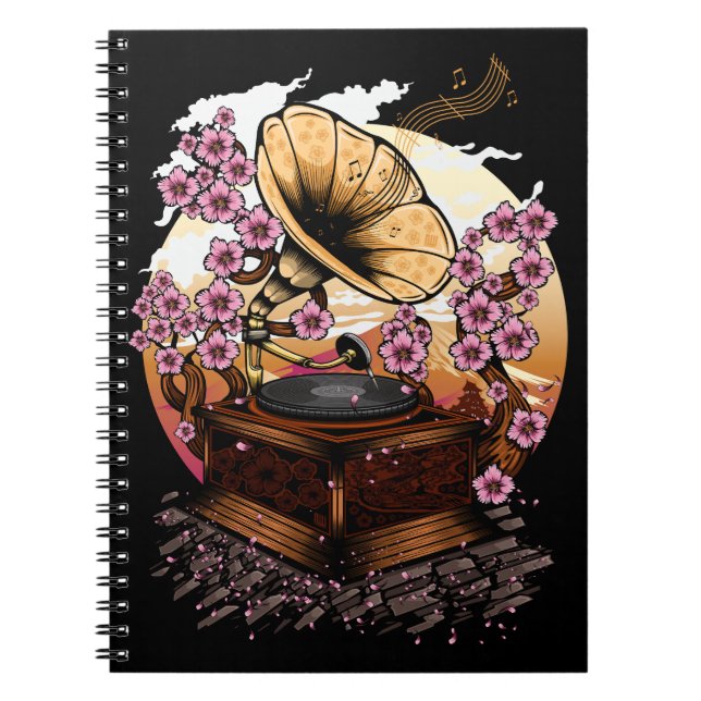 Caderno Espiral Musical de Cherry Blossom (Frente)