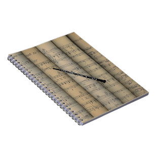 Caderno Espiral Musical rolado ~ do ~ do fundo da partitura de