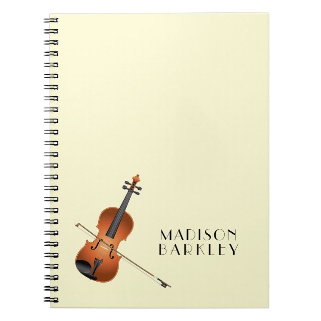 Caderno Espiral Musicário de Professores de Música Viola Violin (Frente)