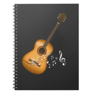 Caderno Espiral Músico de Anotações Musicais do Jogador de Violão