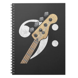 Caderno Espiral Músico do Bass Clef Guitar