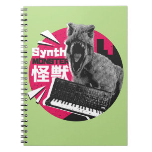 Caderno Espiral Músico Sintetizador Dino