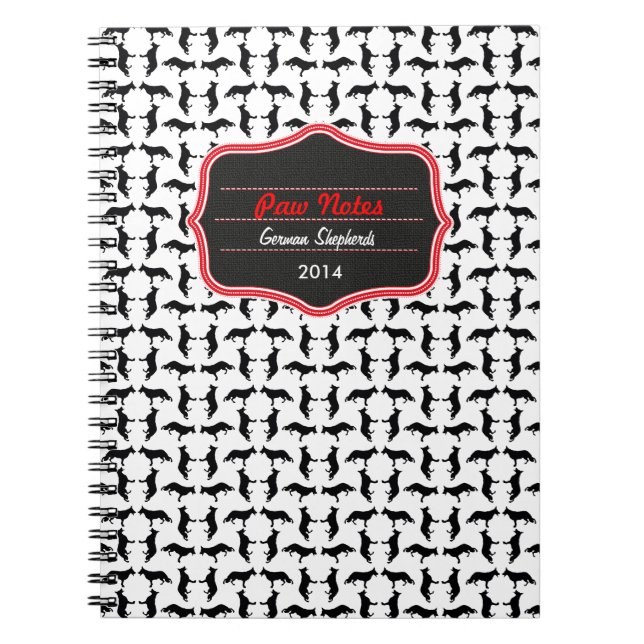 Caderno Espiral Muster Schäferhund (Frente)