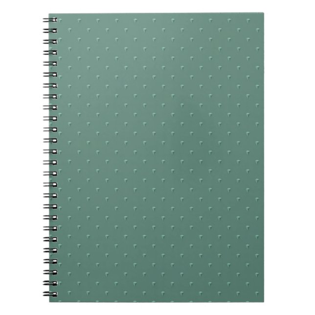 Caderno Espiral Muted turquoise simple geometric pattern. (Frente)