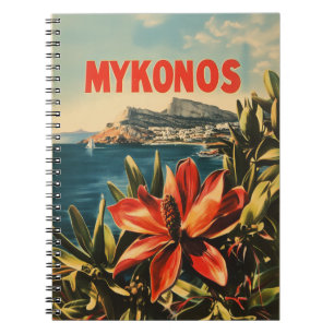 Caderno Espiral Mykonos vintage