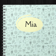 Mystic Nature Symbols Notebook - Lotus, Velas