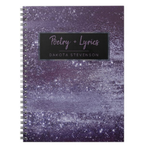 Caderno Espiral Mystic Topaz Azul-rosa Ombro-púrpura, lírico