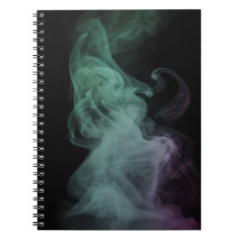 Caderno Espiral Mystical Green Smoke Abstract Art Notebook