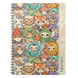 Caderno Espiral Mythical Friends Parade | Cute Pastel Magic Custom