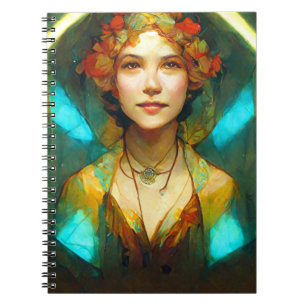 Caderno Espiral Na Light Art Nouveau Fantasy