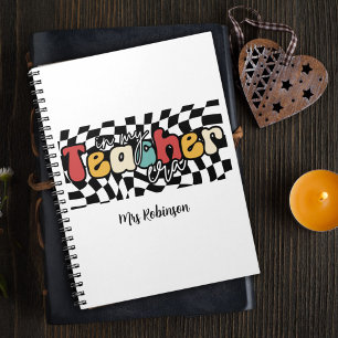 Caderno Espiral Na minha época de professores, professor retro