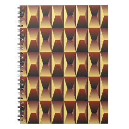 Caderno Espiral Na moda de padrão - Elegante moderno geométrico