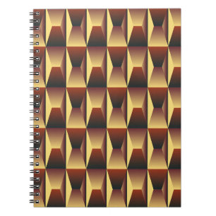 Caderno Espiral Na moda de padrão - Elegante moderno geométrico