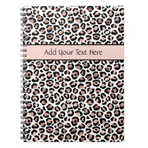 Caderno Espiral Na moda de Tendência para Impressão de Leopardo Ne