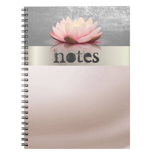 Caderno Espiral Na moda Lotus Adorável (Frente)