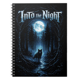 Caderno Espiral Na Noite — Floresta enluarada