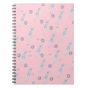 Caderno Espiral Nadador Artista Nadador Nadador Nadadores Rosa