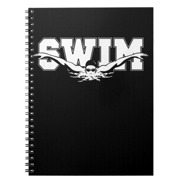 Caderno Espiral Nadadores natações - Presente atlético competitivo (Frente)