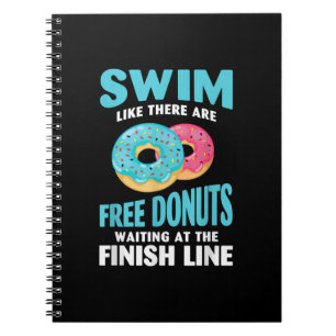 Caderno Espiral Nadar Amo - Natações Como Re São Rosquinhas Liv