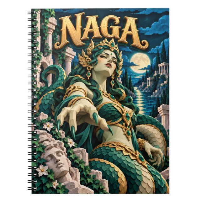 Caderno Espiral Naga, Monstro de Corte de Papel (Frente)