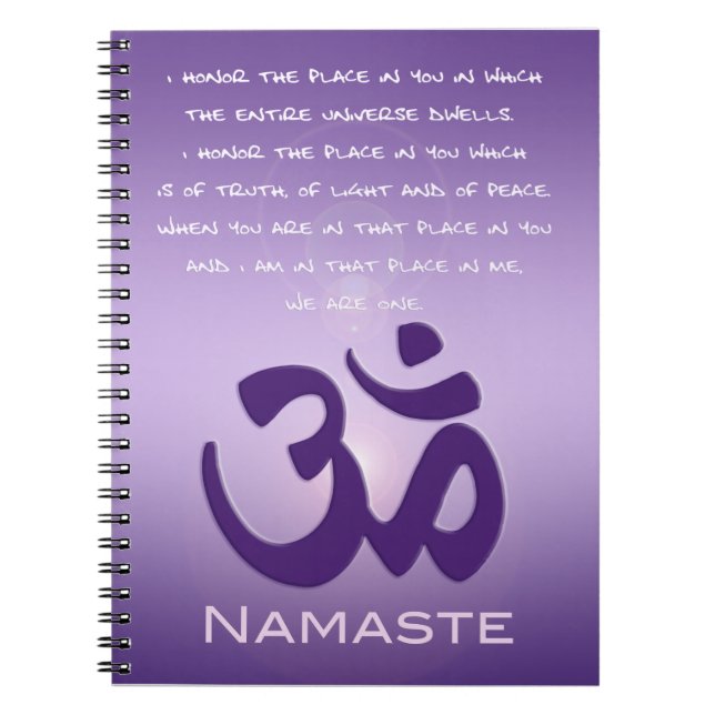 Caderno Espiral Namaste com símbolo Om (Frente)