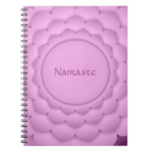 Caderno Espiral Namaste Cotação Violeta Coroa Chakra Chi Espiritua
