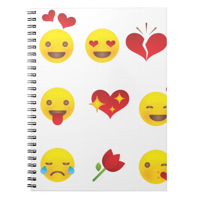 Caderno Espiral Namorados Emojis (Frente)