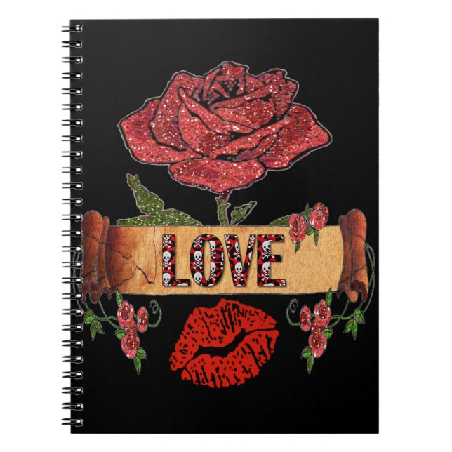 Caderno Espiral NAMORADOS RAB Rockabilly, Love & Lipstick (Frente)